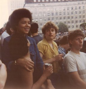 Dolores and her friends at the March for Jobs, London, 1980s. Public Submission from our Grown Up In Britain campaign