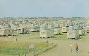 Postcard of caravan park in Jaywick, UK