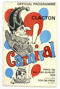Programme for the Clacton Carnival, Clacton-on-Sea, UK, August 1978.
